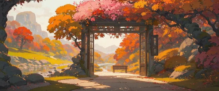 Cozy ,landscape autumn ,fall ,lofi, No people ,Atmosphere