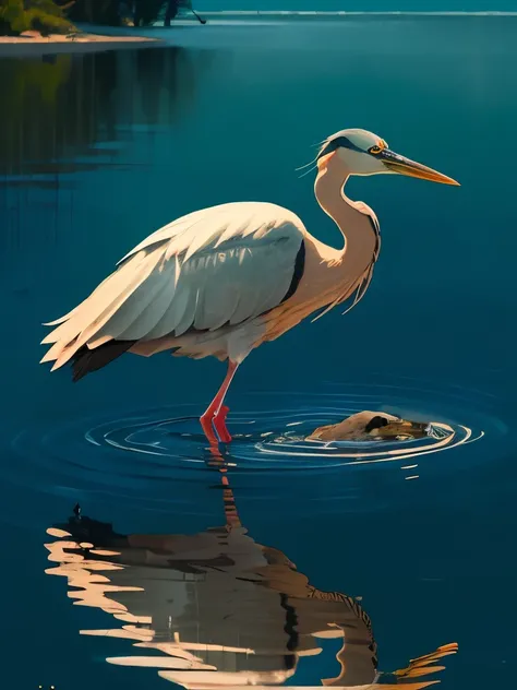 there is a bird that is standing in the water, heron, by Richard Gruelle, by Dave Melvin, by Ken Elias, water reflection!!!!!, heron prestorn, by Larry D. Alexander, by Jim Manley, by Greg Spalenka, by Jim Nelson, by Jim Murray, by Bernie D’Andrea, by Char...