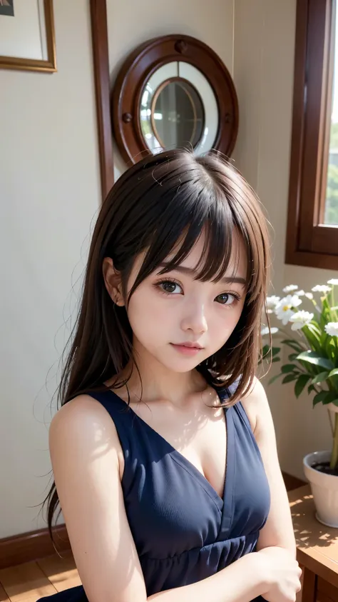 (((A young girl poses for a photo))), Beautiful Japanese girl face, Girl cute beautiful face, Cute - Detailed - Face, ((teenage:1.1, Baby Face:1.1, Young Japanese Idol, Portrait of a beautiful Japanese teenage girl)), realistic (Young Gravure Idol, Japanes...