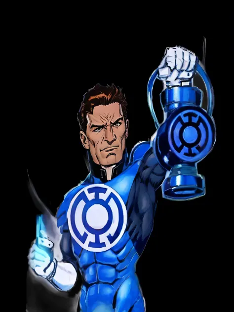 a close-up of a person holding a trophy in their hand, reed richards, imagem de avatar, imagem de perfil, Hero, Heroic!!!, como um atlante, sem texto, ciborgue azul, de arte, manuel sanjulianblue, valiant, captain, Admirador de arte, armadura azul, poderes...