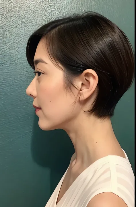 40s、Short Hair、profile