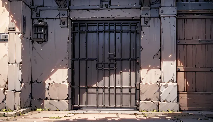 Iron door with bars