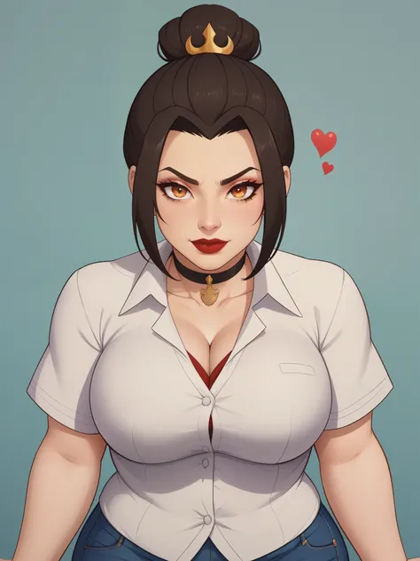 azula. (a beautiful, young, fair-skinned, amber-eyed and bbw girl of medium height. azula's makeup consists of mascara and red l...