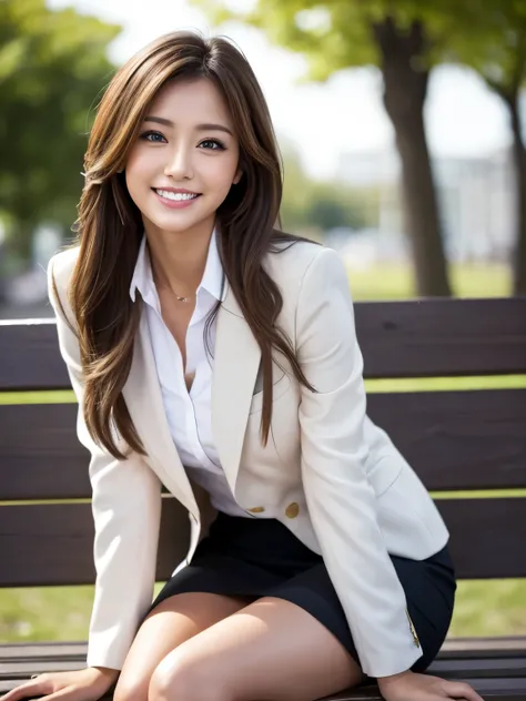 masterpiece, Best Quality, Realistic, Very detailed, finely, High resolution, 8K wallpaper, 1. Beautiful woman,, Light brown messy hair, Wearing a business suit, hort Harp Focus, Perfect Dynamic Configuration, finelyて美しい目, Thin Hair, Detailed and Realistic...