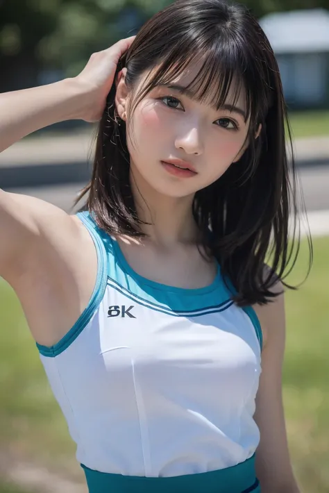 (8k, RAW Photos,Best Quality, High resolution:1.1), (超Realisticな:1.4),(Realistic, Realistic:1.3),The beauty of Japan、Rhythmic Gymnastics Club、Rhythmic Gymnastics Uniform、((Upper Body:1.3))