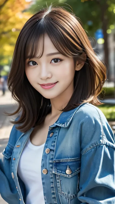 Masterpiece、Best Quality、Illustration、 Super detailed、Fine details、 High resolution、8K Denden Wallpaper、Perfect dynamic composition、２７age、pretty girl、Sweet girl、Detailed beautiful face、Detailed cute eyes、Textured skin、A modest smile、Wavy short hair、Small b...