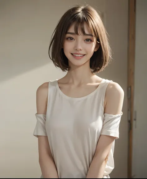 Best Quality, masterpieceUltra-high resolution, (Realistic:1.4), 20 years old,1 girl,super high quality,8k,((Face Focus:1.2)),thinウエスト,thin脚,thin and beautiful arms,Beautiful fingers((Super Realistic image quality)),Sale Eye Makeup,thin,Medium Chest,Soft B...