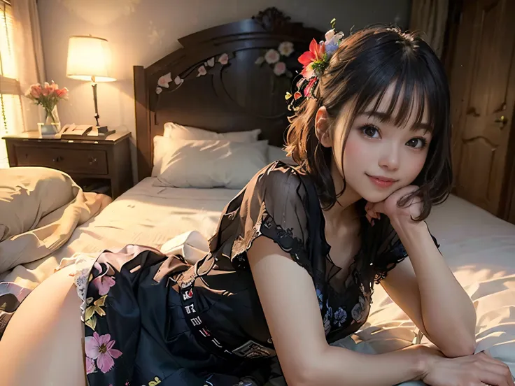 (Best Quality, masterpiece, Ultra-high resolution, 8k, RAW Photos, Realistic, Anatomically correct:1.5), 20-year-old girl:1.2, Embarrassing, Look away, blush:1.0, View Viewer, ((Hotel Rooms)) 、Large windows、Night view、 Light:1.2, Bokeh, Cinema Lighting:1.0...