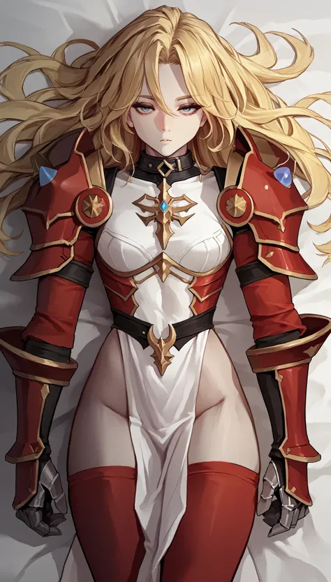 (zPDXL2), (PonyXLV6_Scores), source_anime, source_anthro, source_furry, Expressiveh, solo, three-quarter portrait, looking at viewer, rating_explicit, asymmetric image BREAK

1girl, cha hae-in, expressionless, blonde hair, red armor, black collar, shoulder...