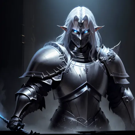 knight arafed in a dark room with a sword and armor, evil knight, gothic knight, fantasy knight, strong fantasy knight, Ares with heavy armor and sword, fantasy paladin, Stunning 8K Character Concept Art, elf knight, knight in armor, armored warrior, Full ...