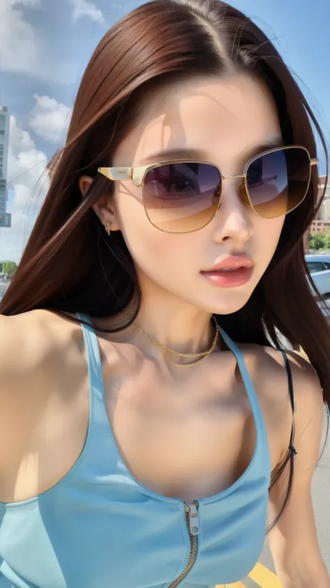 (masterpiece, Best Quality:1.2), 1 person、Attractive woman,Realistic、sunglasses