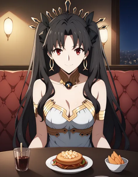 score_9, score_8_up, score_7_up, rating_safe, concept_povdating_ownwaifu, solo,1girl,ishtar, long hair, black hair, ribbon, hair...