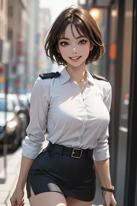 (masterpiece:1.2, Best Quality, 8k), (Realistic, photoRealistic:1.4), Beautiful CG, (Natural side lighting, Cinema Lighting), Surrealism, 
View your viewers, 1 female, 40 years old, Perfect Face, Glowing Skin, 
(short hair, Straight hair), Brown eyes, doub...