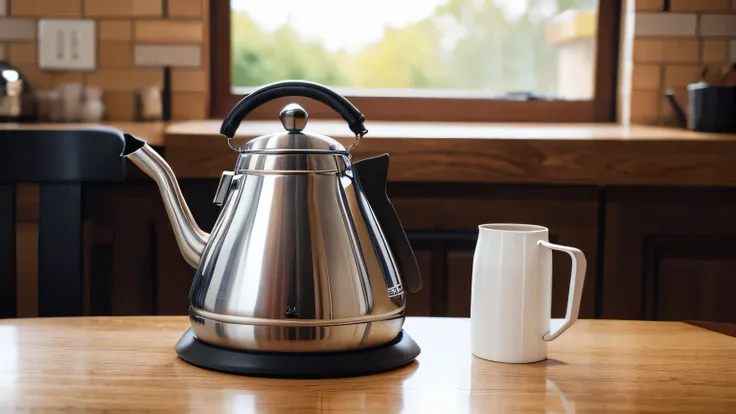 There is a health kettle on the table