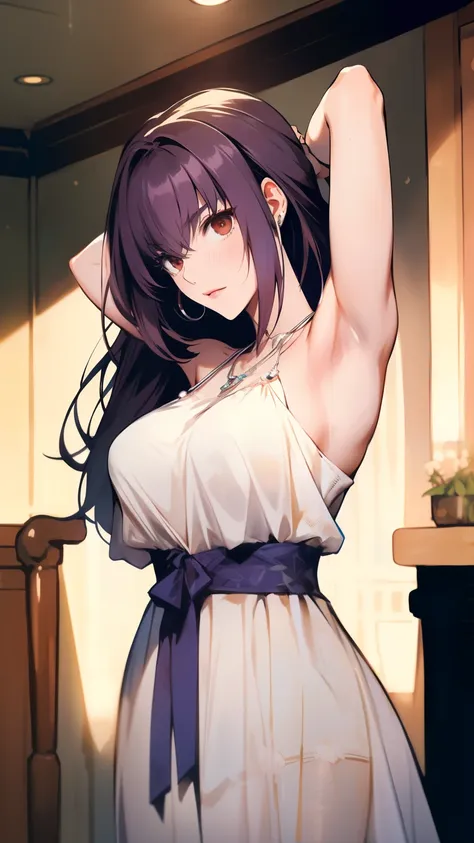 masterpiece, please redeem, high resolution,  1 person, alone, show me your armpits, sweaty armpits, please raise your arms,