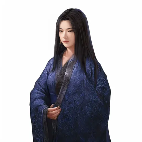 A man in a blue robe、Black-haired woman, Full body fairy, yun ling, heise-lian yan fang, Xianxia, Xianxia hero, Inspired by Ju Lian, Flowing hair and robes, Inspired by the plum tree, bian lian, Inspired by Li Tang, Wu Zuoren, Who gives Dai Yam big breasts