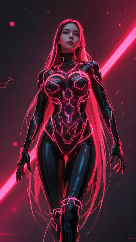 girl, her body made of glass, huge breasts, sparkling lights, futuristic, complex composition, super magical circuit integrated ...