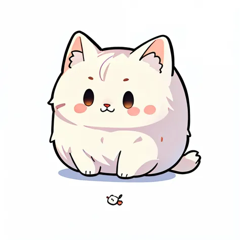 고양이,Simple drawing,cute,emoji,white background,