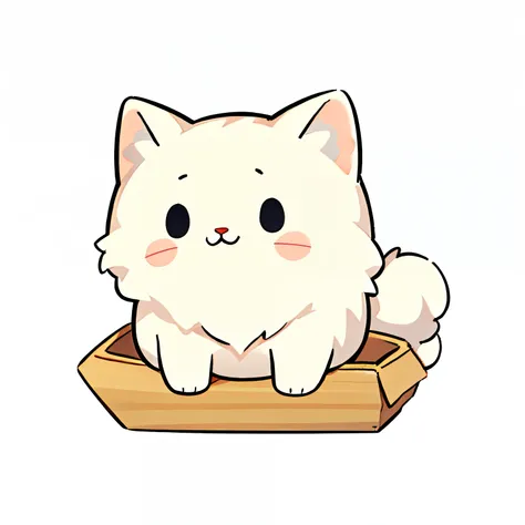 고양이,Simple drawing,cute,emoji,white background,