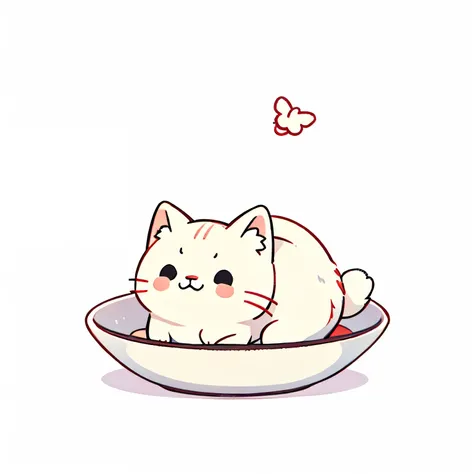 고양이,Simple drawing,cute,emoji,white background,