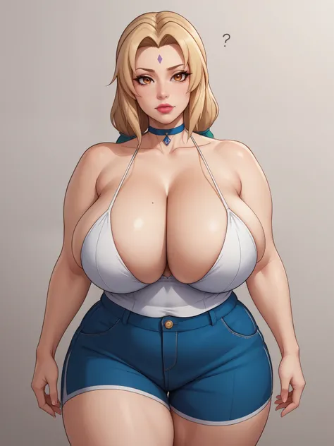 Tsunade Senju. Tsunade is already over 60 years old, but she is easily confused with a twenty-year-old girl. She has long, blonde hair tied in two ponytails. Her eyes have a pleasant coffee shade. Her lips are painted with pink lipstick. The character is s...