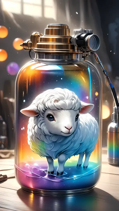 oil painting, spray art, silver powder, watercolor gouache, aesthetic mix, sheep, halloween design, wallpaper, hyperrealistic, p...