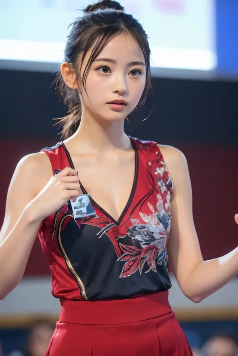 (8k, RAW Photos,Best Quality, High resolution:1.1), (超Realisticな:1.4),(Realistic, Realistic:1.3),The beauty of Japan、Rhythmic Gymnastics Club、Rhythmic Gymnastics Uniform、((Upper Body:1.3))