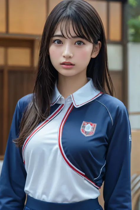 (8k, RAW Photos,Please redeem, High resolution:1.1), (Ultra-realistic:1.4),(Realistic, Realistic:1.3),The beauty of Japan、Rhythmic Gymnastics Club、Rhythmic Gymnastics Uniform、((Upper Body:1.3))