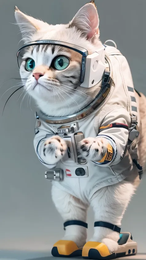 
astronaut cat,C4D modeling，white background