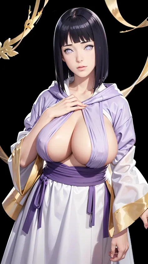 (（（figure，御姐figure,white and tender skin,(((hanfu,red and gold hanfu))),(((hinata\(boruto\)，purple hoodie,))),((masterpiece)),hi...