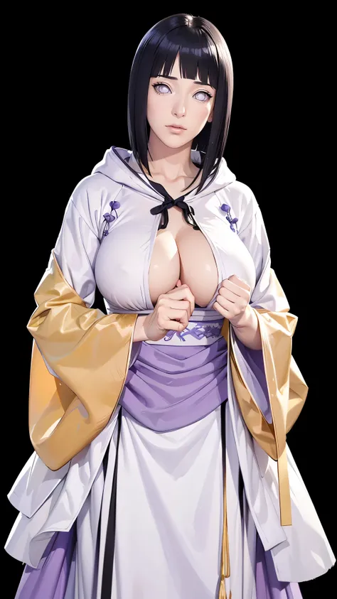 (（（figure，御姐figure,white and tender skin,(((hanfu,red and gold hanfu))),(((hinata\(boruto\)，purple hoodie,))),((masterpiece)),hi...