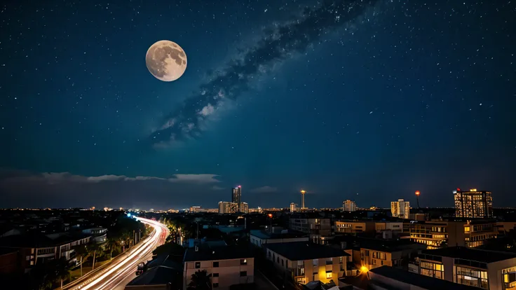 create an image of a full moon shining bright in the night sky