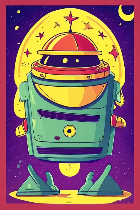 alien abduction, cute cartoon style design, funny cute, night, stars, full moon, comedic, weird aliens, spaceship
