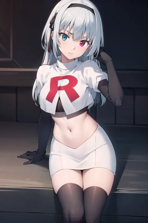 (masterpiece:1.2), Best Quality,((((High resolution)))), unity 8k wallpaper, (shape:0.8), (Highly detailed face), Perfect lighting, (((Extremely detailed CG))),(((1girl))),bangs,black Hairbands,blue eyes,Eyebrows visible through hair,Hair between the eyes,...