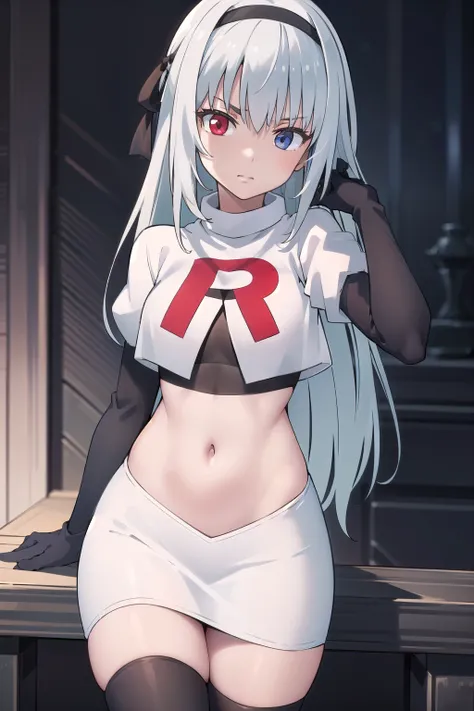 (masterpiece:1.2), Best Quality,((((High resolution)))), unity 8k wallpaper, (shape:0.8), (Highly detailed face), Perfect lighting, (((Extremely detailed CG))),(((1girl))),bangs,black Hairbands,blue eyes,Eyebrows visible through hair,Hair between the eyes,...