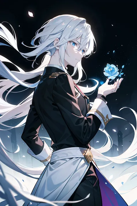 Description of the Protagonist (webtoon style/manhua):

The protagonist is an attractive young man with pale skin, which highlights its ethereal and enigmatic appearance. Her hair is long, soft and silky, falling in messy waves to the middle of her back, o...