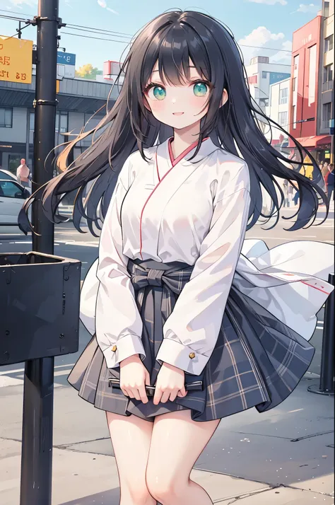 ((Best Quality, 8k, masterpiece: 1.3)),animation,Human Girl,solo,１By people,((Petite,Glamorous Body,Curvy)),cute,Making bubbles with a straw,Smiling face,((Her long black hair sways in the strong wind)),Beautiful emerald green eyes,((Pink long sleeve blous...