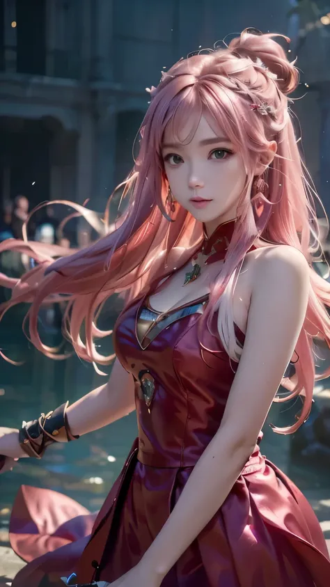 (logo、masterpiece、8k、Tabletop、RAW Photos、wonderful、最high quality、Photorealistic and very detailed CG integrated 8k wallpaper、high quality、Very detailed、Narrative poem、Particle Effects、Dynamic Effects、Depth of text、Cinematic Light、Lens flare、Ray Tracing)、Fa...