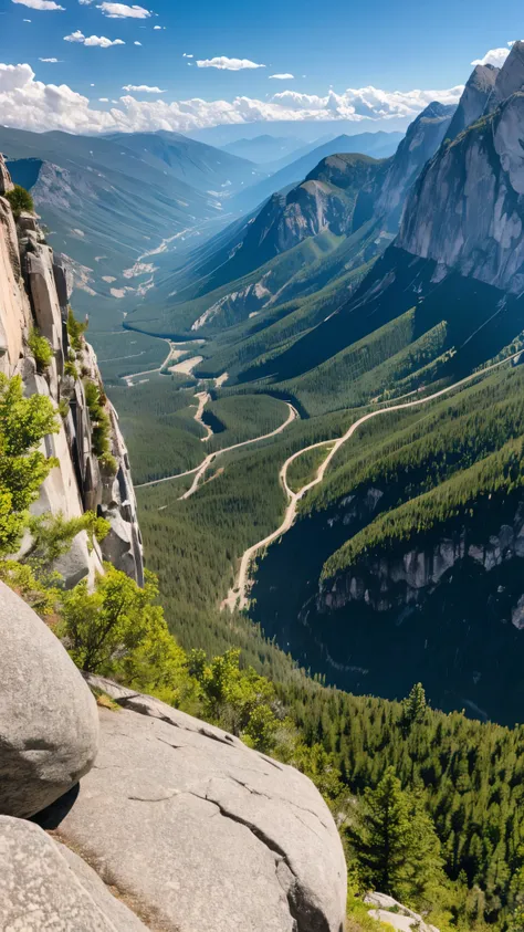 View from a rocky mountain in Türkiye