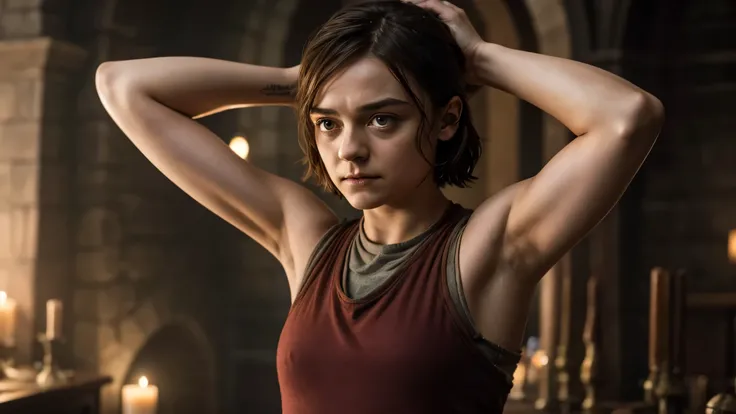 arya stark showing her armpits