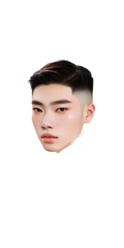 a close up of a person with a nose ring on a white background, inspired by Yanjun Cheng, wan adorable korean face, inspired by Kim Myeong-guk, single realistic face, guweiz, realistic. cheng yi, inspired by Zhang Han, asian face, south korean male, inspire...