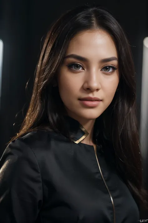 beautiful detailed eyes, beautiful detailed lips, extremely detailed eyes and face, longeyelashes, 1girl, professional portrait, fashion photography, very beautiful thai half american actress, smile, wearing formal business suit uniform, advanced studio li...