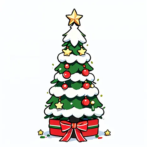 christmas,Tree,decoration,Simple drawing,cute,EMOJI,white background,