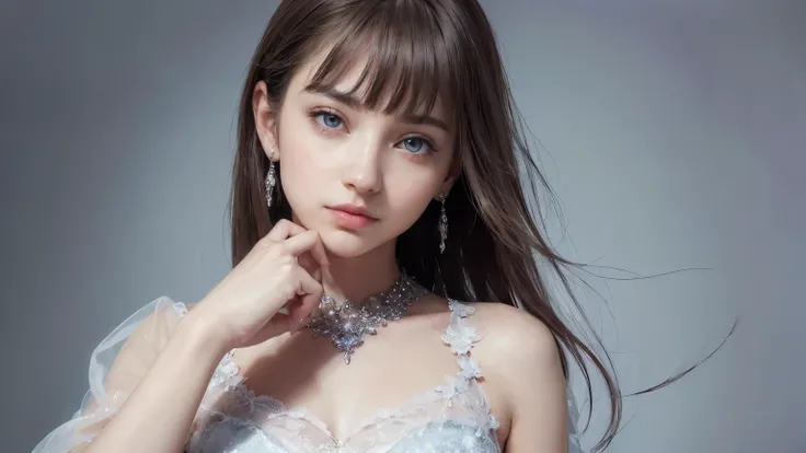 ((masterpiece, top quality, super clear, HD)), alone, beautiful girl, shining eyes, perfect eyes, 22 years old, five fingers of hand, silver theme,