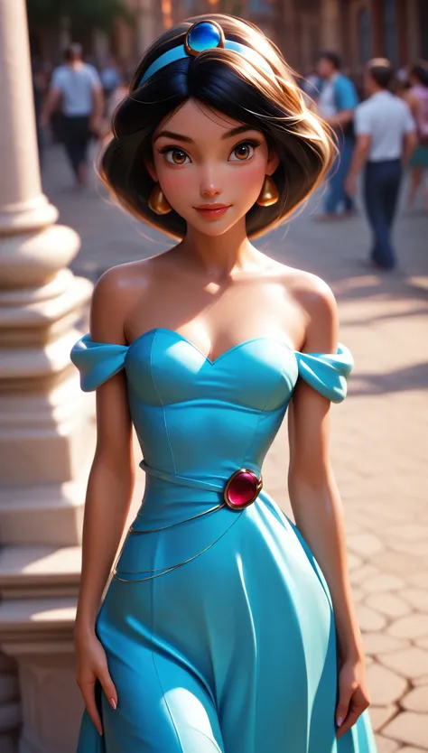 score_9, score_8_above, score_7_above, 1 ,jasmim,,disney,dress, realistic skin texture, detailed image, aboveper body shot, hd32...