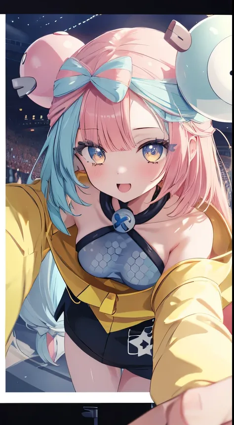 The boobs are so close, Get closer, all fours, 動画delivery, Selfie, delivery, Selphy,  child, Firm breasts, (Flat Chest), Beautiful ruby eyes, to close range, Masterpiece, Long Hair, Beautiful painting touches, Detailed Description, ((((Wink)))), ((迫力のあるNan...