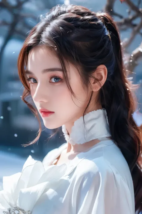 ( masterpiece, top quality, best quality,8k, girl,ultra detailed,raw photo:1.5),(photorealistic:1.4),(cinematic lighting), PerfectNwsjMajic, , Surrealism, UHD, ccurate, Super detail, textured skin, High detail, Best quality, dynamic angle, (high nose,White...