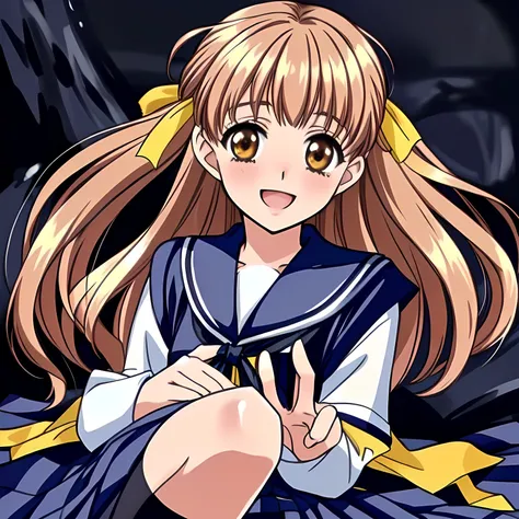 (highest quality, masterpiece: 1.6), (Beautiful noble 15yo beautiful lying anime noble heroines portrait, Solo beautiful giggling noble elegant 15yo neat anime heroine wares school uniform is lying on a magical sexy bed and inviting me into deep harem of s...