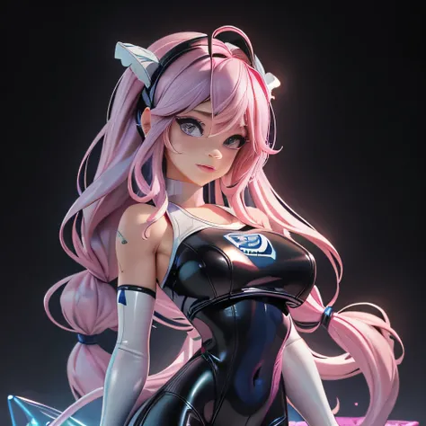 Best Quality，tmasterpiece，ultimate resolution，Suave，extremely colorful，Color，Mermaid princess，(black latex bodysuit:1.4)，Black stockings，Starrysky Android!,More detailed 8K.unreal engine:1.4,UHD,La Best Quality:1.4, photorealistic:1.4, skin texture:1.4, ma...