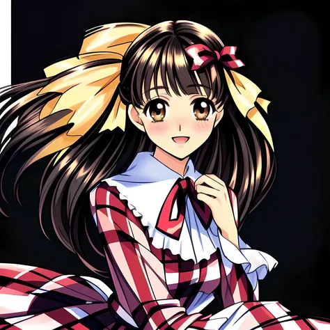 (highest quality, masterpiece: 1.6), (Two heroine girls, Beautiful noble 15yo beautiful lying anime noble heroines both side, beautiful giggling noble elegant 15yo neat anime heroines wares completely white frilled girly blouse and plaid skirt is lying on ...